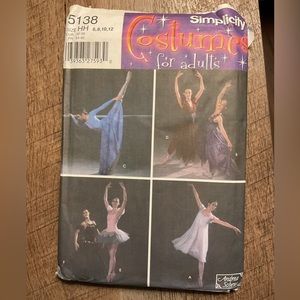 UNCUT Simplicity 5138-Contemporary Classical Ballet Costumes Adult Sz HH 6-12